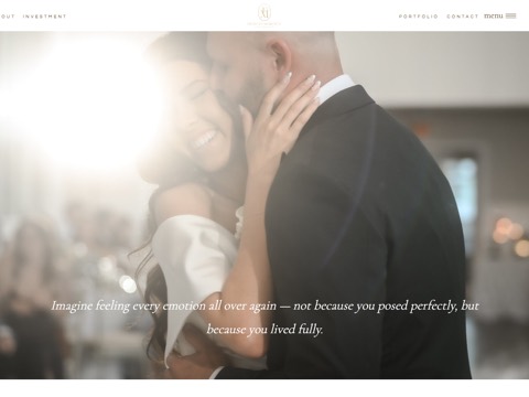 Screenshot of the Frances Morency Photography website