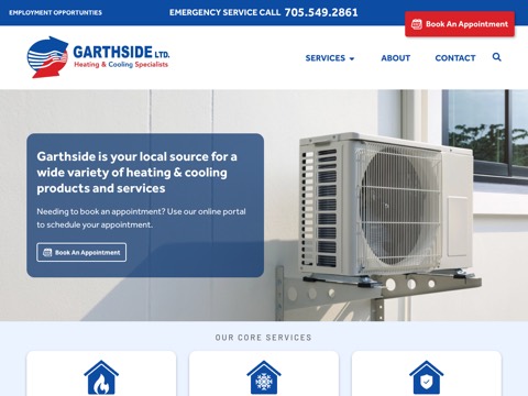 Screenshot of the Garthside Limited website