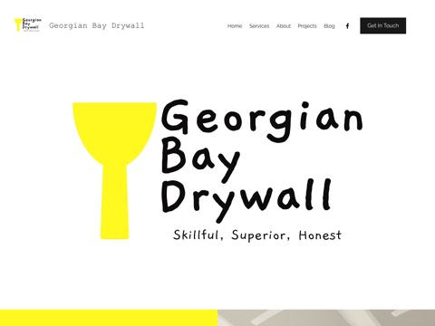 Screenshot of the Georgian Bay Drywall website
