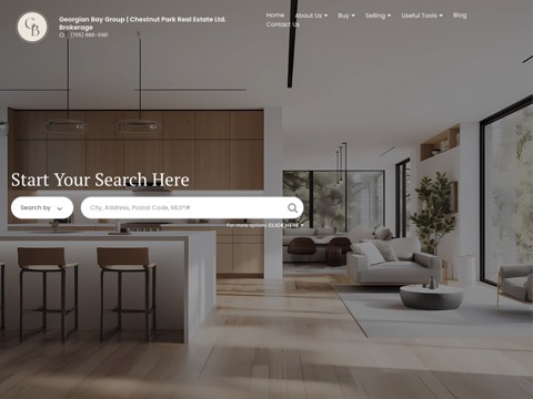 Screenshot of the Georgian Bay Group | Rob McAleer | Chestnut Park Real Estate Limited, Brokerage website