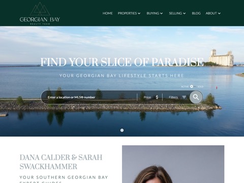 Screenshot of the Georgian Bay Realty Team website