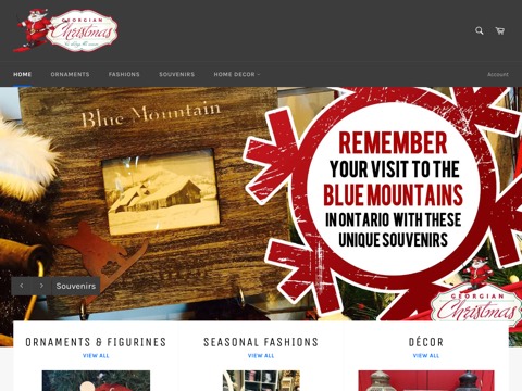 Screenshot of the Georgian Christmas website