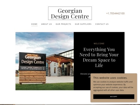 Screenshot of the Georgian Design Centre website