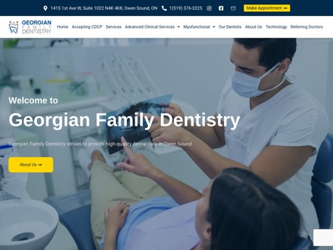 Screenshot of the Georgian Family Dentistry website