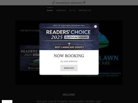 Screenshot of the Georgian Lawn & Property Care Inc. website