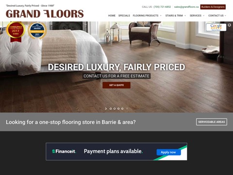 Screenshot of the Grand Floors Ltd. website
