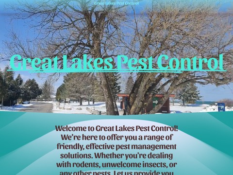 Screenshot of the Great Lakes Pest Control website