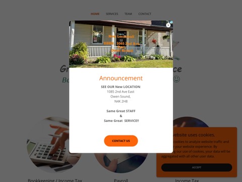 Screenshot of the Grey Bruce Business Svc (GBBS) website