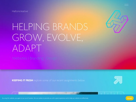 Screenshot of the Haltoncreative website