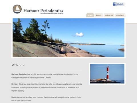 Screenshot of the Harbour Periodontics website