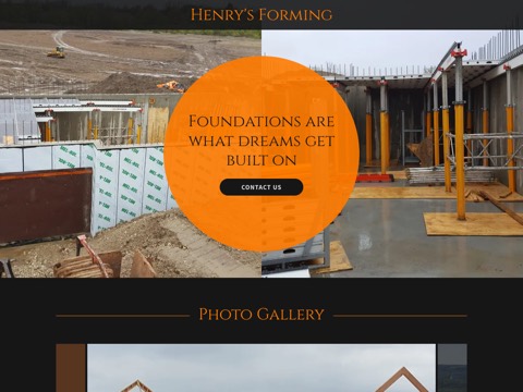 Screenshot of the Henry's Forming Ltd homepage, henrysforming.ca, captured 2026-08-13, shown as the evidence for this review
