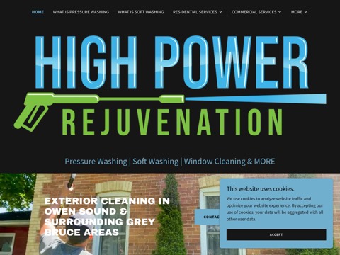 Screenshot of the High Power Rejuvenation website
