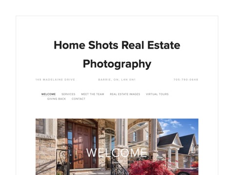 Screenshot of the Home Shots Real Estate Photography homepage, www.homeshots.biz, captured 2026-08-19, shown as the evidence for this review