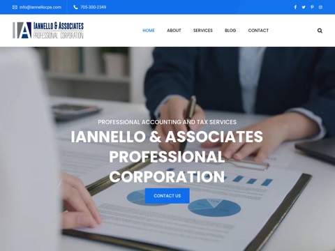 Screenshot of the Iannello and Associates Professional Corporation homepage, iannellocpa.com, captured 2026-08-19, shown as the evidence for this review