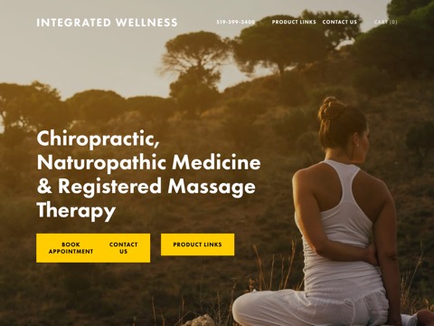 Screenshot of the Integrated Wellness website