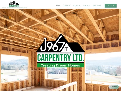Screenshot of the J967 Carpentry Ltd. website