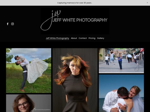 Screenshot of the Jeff White Photography website