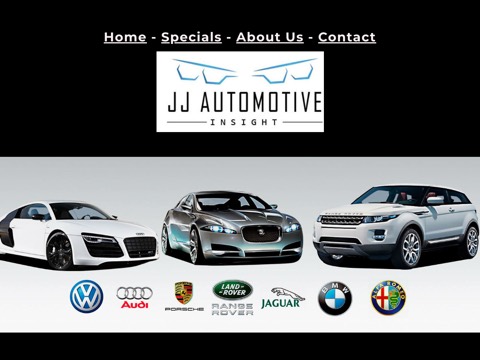 Screenshot of the JJ Automotive Insight Ltd. homepage, www.jjautomotiveinsight.com, captured 2026-08-19, shown as the evidence for this review