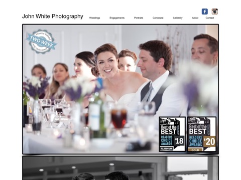 Screenshot of the John White Photography website