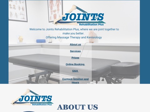 Screenshot of the Joint Rehabilitation Inc website