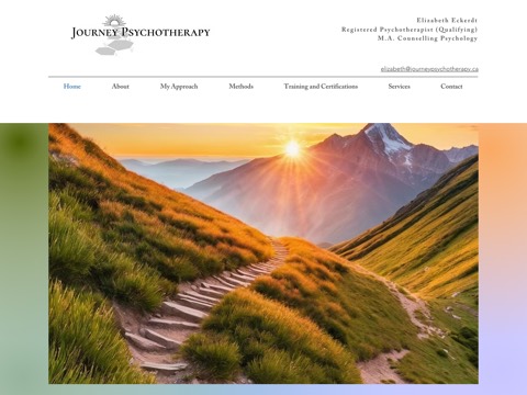 Screenshot of the Journey Psychotherapy homepage, www.journeypsychotherapy.ca/?utm_source=google&utm_medium=wix_google_business_profile&utm_campaign=16114414091783530992, captured 2026-08-19, shown as the evidence for this review