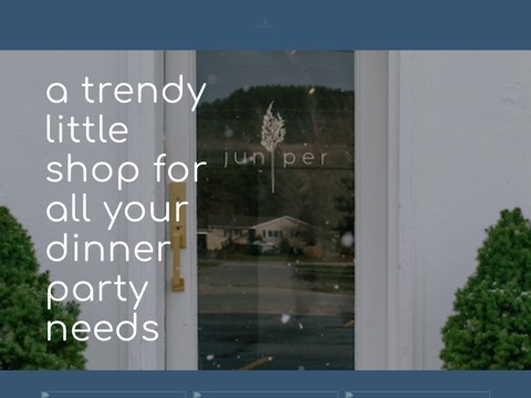 Screenshot of the Juniper homepage, junipercreemore.square.site, captured 2026-08-19, shown as the evidence for this review
