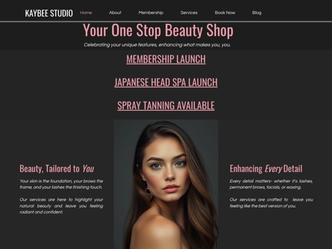 Screenshot of the KBS | Kaybee Studio website