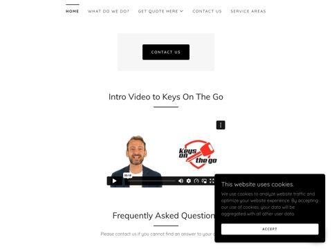 Screenshot of the Keys On The Go website
