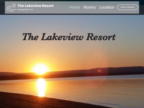 Screenshot of the Lakeview Resort website