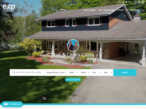 Screenshot of the Laura Cross - Real Estate Sales Representative homepage, lauracross.exprealty.com, captured 2026-08-13, shown as the evidence for this review