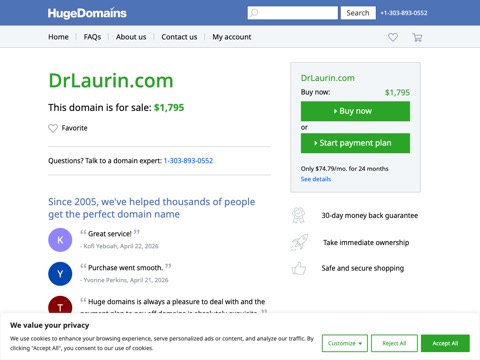 Screenshot of the Laurin Daniel Dr website