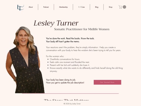 Screenshot of the Lesley Turner Health homepage, www.lesleyturner.ca, captured 2026-08-19, shown as the evidence for this review