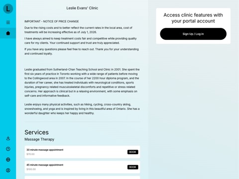Screenshot of the Leslie Evans RMT website