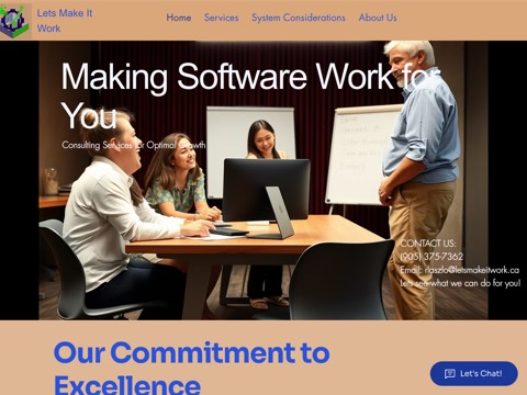 Screenshot of the Let's make it work website