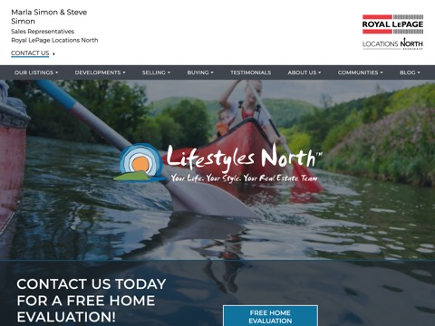 Screenshot of the Lifestyles North Real Estate - Thornbury website