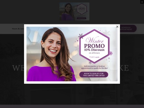 Screenshot of the Little Lake Family Eye Care website