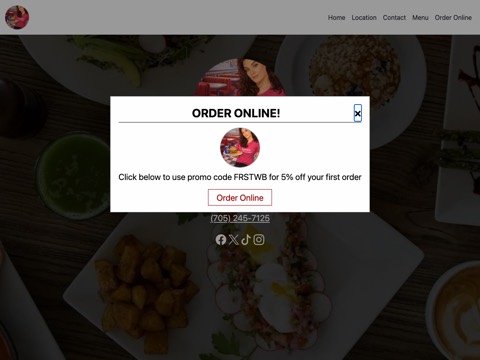 Screenshot of the Lorie's Small Town Diner website