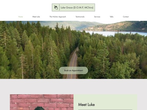 Screenshot of the Luke Grace - Manual Osteopath and Holistic Performance Specialist website
