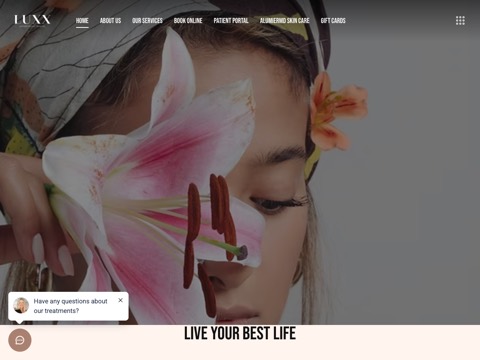 Screenshot of the LUXX Aesthetics and Health homepage, luxxaestheticsandhealth.ca, captured 2026-08-19, shown as the evidence for this review