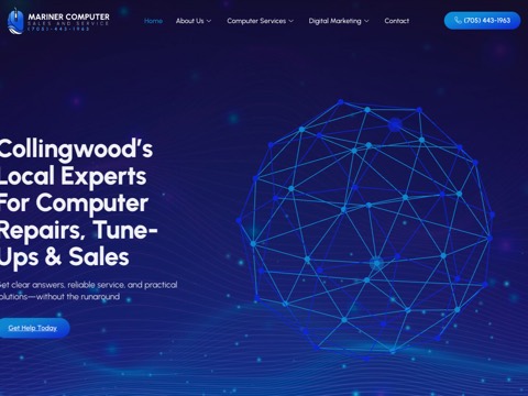 Screenshot of the Mariner Computer Sales & Service (Store inside the Mariner Motel) website