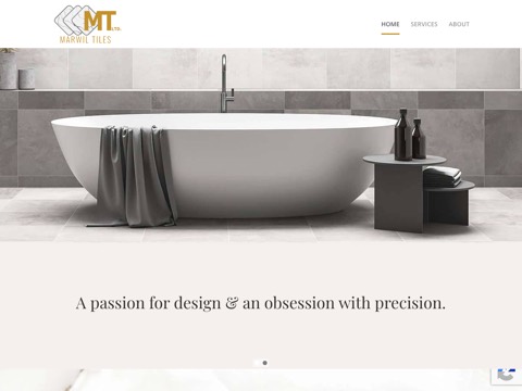Screenshot of the Marwil Tiles Ltd website