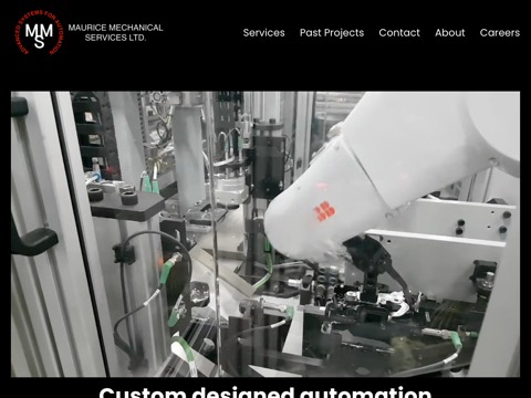 Screenshot of the Maurice Mechanical Services Ltd. website