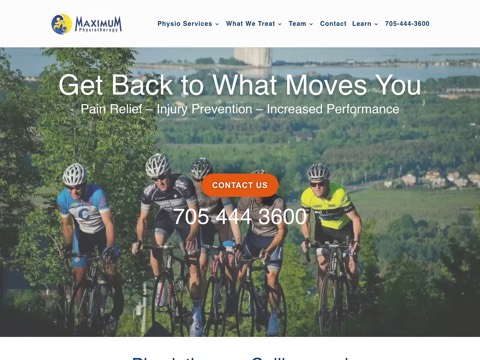 Screenshot of the Maximum by Body 'n Balance Physiotherapy website