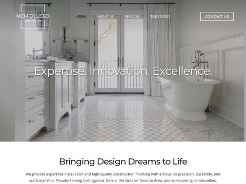 Screenshot of the MCM D'Lusso Tile website