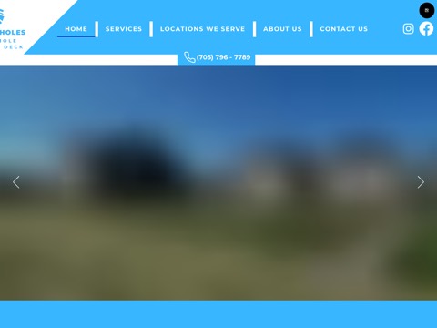 Screenshot of the McNic Holes Post Hole, Fence & Deck website