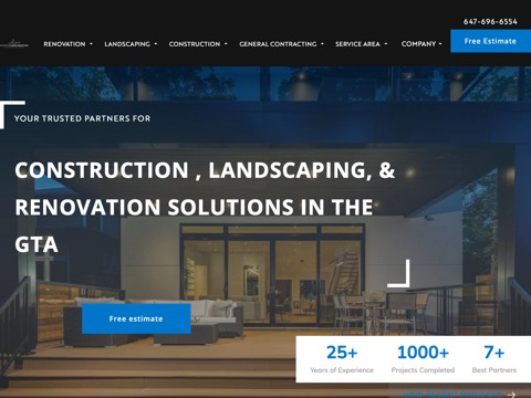 Screenshot of the Meadowlands Group Inc website
