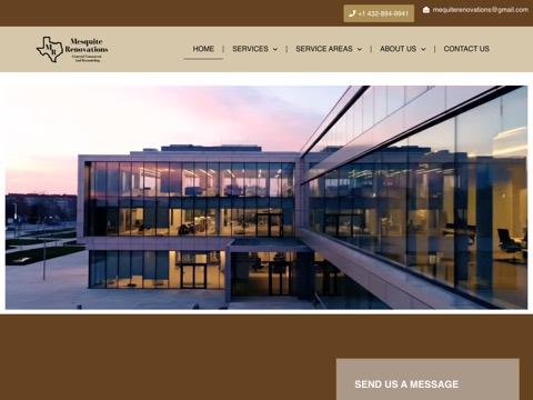 Screenshot of the Mesquite Renovations website