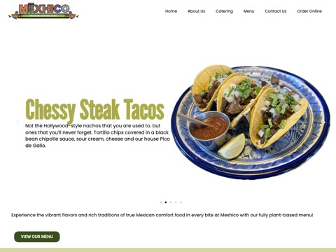 Screenshot of the Mexhico Restaurant website