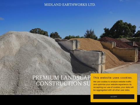 Screenshot of the Midland Earthworks Ltd. website