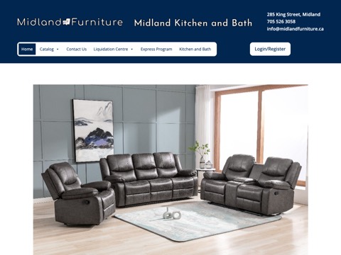 Screenshot of the Midland Furniture website